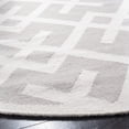 thumbnail image 3 of Safavieh Dhurries Brianna Geometric Area Rug, Gray/Ivory, 6' x 6' Round, 3 of 8