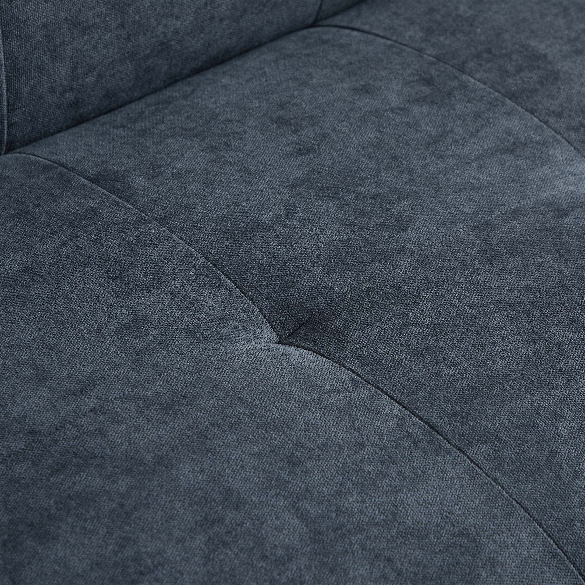 Aukfa 94" Futon Sofa Bed, Convertible Sleeper Sofa for Living Room, Right Facing Chaise, Linen, Gray