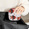 thumbnail image 6 of 1Pc Cute Period Bag Menstrual Cup Pouch, Large Storage Bag Sanitary Purse for Sanitary Napkin Pads, Cute Dachshund Dogs in Christmas Winter Costume Pads Organizer for Girls Women, 6 of 6