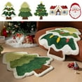 thumbnail image 1 of Alfombra de Baño con Diseño de Árbol de Navidad, Verde, Absorbente y Lavable | Poliéster | 80 X 50 Cm | Multicolor | Base Antideslizante | Ideal para Baño, Dormitorio y Cocina | 1 Unidad, 1 of 6