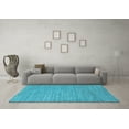 thumbnail image 3 of Ahgly Company Indoor Round Oriental Light Blue Industrial Area Rugs, 5' Round, 3 of 4