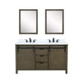thumbnail image 3 of Lexora Home Marsyas 60" Quartz Top Double Vanity in Rustic Brown, 3 of 9