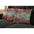 thumbnail image 5 of Ambesonne Ethnic Throw Pillow Cover 4 Pack, Grunge Paisley, 16", Turquoise Orange Black, 5 of 5