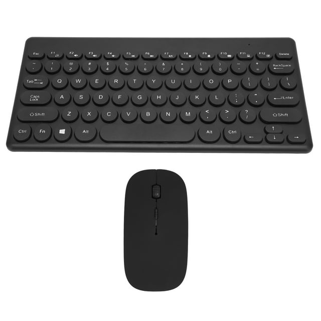 Keyboard Mouse, Keyboard Mouse Set Energy Saving 2.4G Mini For Office Necessities Black