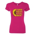 thumbnail image 2 of Wild Bobby, I'm Sunshine Mixed With A Little Hurricane , Inspirational/Christian, Women Slim Fit Junior Tee, Raspberry, Small, 2 of 5