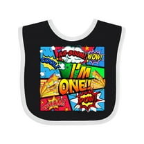 Inktastic I'm One Comic Book Boys or Girls Baby Bib
