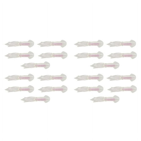 20Pcs Glow Luminous Silicone Squid Lures Soft Squid Skirt Bait Artificial Lure for Saltwater Fishing