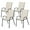 Beige, variant on Outdoor Stackable Patio Dining Chairs Set of 4,High Back Outdoor Patio Chairs with Breathable Mesh Seat,Metal Frame for GardenLawn Backyard