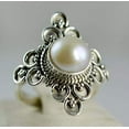 thumbnail image 3 of Navya Craft Freshwater Pearl 925 Sterling Silver Handmade Women Statement Ring, Pearl Jewelry Size 12.0, 3 of 4