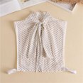 thumbnail image 4 of Cuello Falso Sunnimix Lazo Gasa Mujer Media Camisa Desmontable Lunares Blanco, 4 of 8