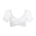 thumbnail image 6 of TAIAOJING Dirndl Blouse for Women Underwire Lace Vest Elegant Dirndl Lace For Oktoberfest Blouse Shirt, 6 of 9