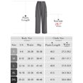 thumbnail image 4 of Chiclily Women Wide Leg Pants Loose High Waist Trousers Dark Gray L Baggy Pants with Pockets Casual Comfy Streetwear Punk Trousers for Women, 4 of 6