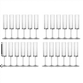thumbnail image 1 of Flûtes à Champagne 6 OZ Verres à Champagne Carrés Verres à Pied Réutilisables pour Mariage 24 Pack Transparent, 1 of 3