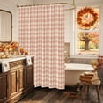 thumbnail image 5 of Peach Pink Plaid Shower Curtain, Waterproof Shower Curtains for Bathroom, Gingham Checked Minimalist Modern Washable Fabric Bathtub Curtain Set Bath Decor with 12 Hooks 48"x72", 5 of 8