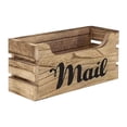 thumbnail image 2 of Soporte de madera para correo, caja de almacenamiento, bandeja para correo, 26x10x12cm, multiusos, ahorro de espacio, suministros de oficina, ligero,, 2 of 9