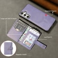 thumbnail image 6 of Allytechgroup Galaxy S23 Plus Case, Premium PU Leather 2 In 1 Wallet Phone Case for Samsung Galaxy S23 Plus with Card Holder Shockproof TPU Magnetic Cover Compatible with MagSafe & Car Mount,Purple, 6 of 7