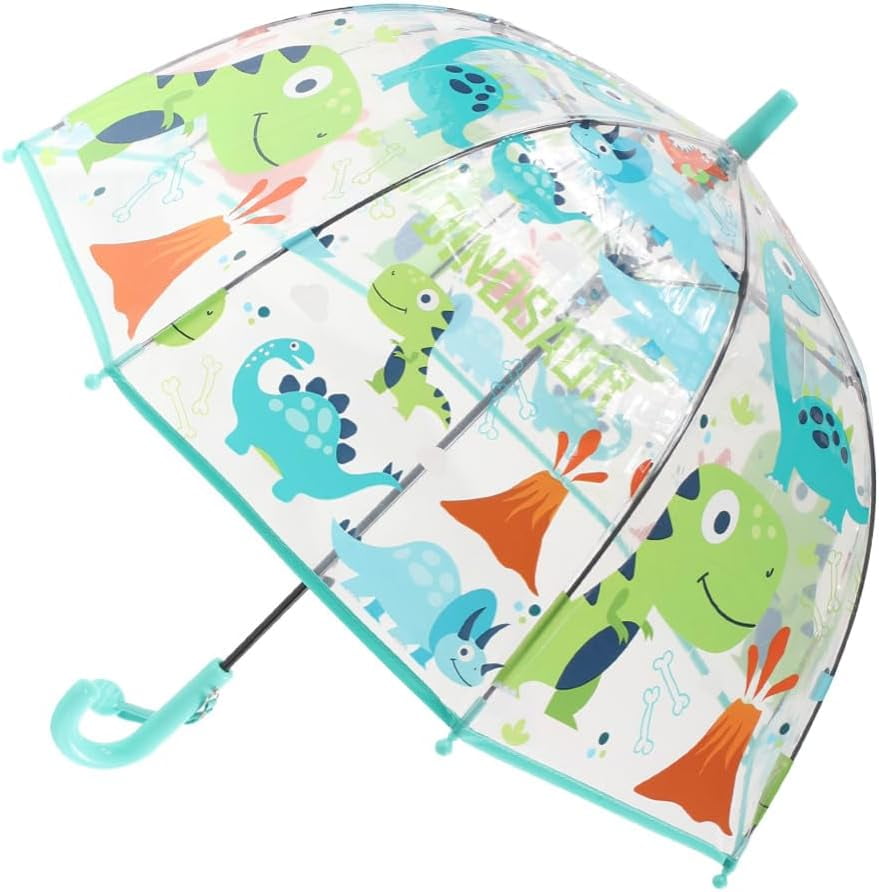 Kids Umbrella for Girls & Boys Toddler Childrens Clear Bubble Umbrella for Kids Small Durable Kids Umbrellas for Rain Outdoor