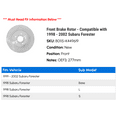 thumbnail image 2 of Front Brake Rotor - Compatible with 1998 - 2002 Subaru Forester 1999 2000 2001, 2 of 2