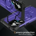 thumbnail image 3 of ELEHOLD for Samsung Galaxy S24 Ultra Case, Compatible with Mag safe Accessories, Strong Magnetic Military-Grade Drop Protection Invisible Kickstand Shockproof Protective Phone Case,Purple, 3 of 7