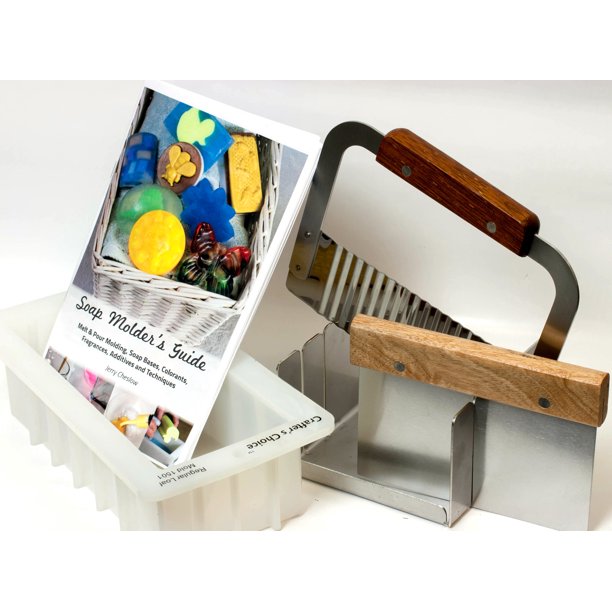 CybrTrayd Miter Set Stainless Steel Soap Mitre Box, Straight and Wavy