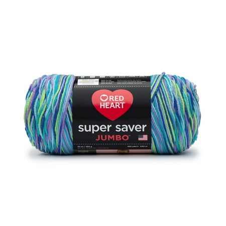 UPC: 0073650013508 | Red Heart Super Saver Jumbo #4 Medium Acrylic Yarn  Wildflower 10oz/283g  482 Yards