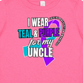 thumbnail image 4 of Inktastic Suicide Prevention I Wear Teal and Purple For My Uncle Boys or Girls Baby T-Shirt, 4 of 5