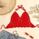 thumbnail image 1 of Top de bikini de Ganchillo NikouMX sujetador de bikini atado halter, 1 of 5
