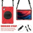 thumbnail image 2 of For Lenovo Tab M11/Tab K11 LTE/Xiaoxin Pad 2025 Case 11 inch, 360 Hand Strap, Shoulder Strap, Kickstand, Rugged Drop Protection, Red, 2 of 7