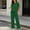 Green, variant on Purcolt Womens 2 Piece Tracksuit Set Comfort Casual Crew Neck Short Sleeve Tee Shirts Elastic Waisted Wide Leg Trousers Comfort Loose Fit Outfits Sportswear