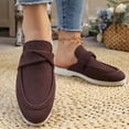 thumbnail image 6 of Ladies 2026 Summer Flat Shoes Ethnic Solid Color Closed Toe Backless Mules Soft Sole Lightweight Cushioned Orthopedic Arch Support Wide Toe Box Comfort Walking Daily Footwear Brown 39, 6 of 9