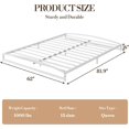 thumbnail image 2 of Queen Size Metal Bed Frame,Platform Bed Frame with Arch Design,6 Inch Heavy Duty Strong Support Slats,Sturdy Mattress Foundation,Easy Assembly,No Box Spring Needed，White, 2 of 8
