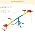 thumbnail image 3 of Gymax Kids Seesaw Swivel Teeter Totter Playground Equipment 360° Rotation, 3 of 9