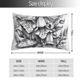 thumbnail image 2 of Fuzoiu Monochrome Botanical Illustration Print Pillow Case with Hidden Zipper,Pillow Covers,Soft and Comfortable Pillowcase-16"x24", 2 of 6
