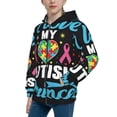 thumbnail image 2 of Rocae I Love My Autism for Zip Up Hoodies for Teen Sweatshirt with Hood-Medium, 2 of 6
