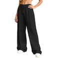thumbnail image 2 of Women's Wide Leg Casual Lounge Pants Elastic Waist Drawstring Loose Trousers with Pockets, 2 of 6