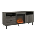 Manor Park Modern Fireplace TV Stand for TVs up to 65", Slate Grey