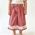 thumbnail image 4 of SHTXOZHI Toddler Girls Cute Pants Lace Ruffle Trim Elastic Waisted Pants Lightweight Breathable Print Loose Casual Bottoms, 4 of 6