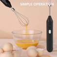JINZHOUJZ Egg Beater Cordless Hand Mixer Speeds for Baking (Black