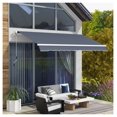 thumbnail image 2 of Retractable Patio Awning 12x8 ft - Outdoor Shade Canopy - Manual Crank - UV & Water Resistant - Dark Gray, 2 of 9