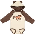 thumbnail image 3 of Inktastic Galloping Brown Horse-stylized illustration Boys or Girls Long Sleeve Baby Bodysuit, 3 of 5