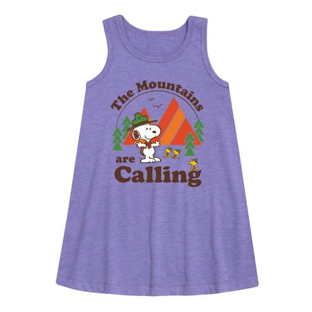 

Peanuts - Mountains Are Calling - Toddler and Youth Girls A-line Dress
