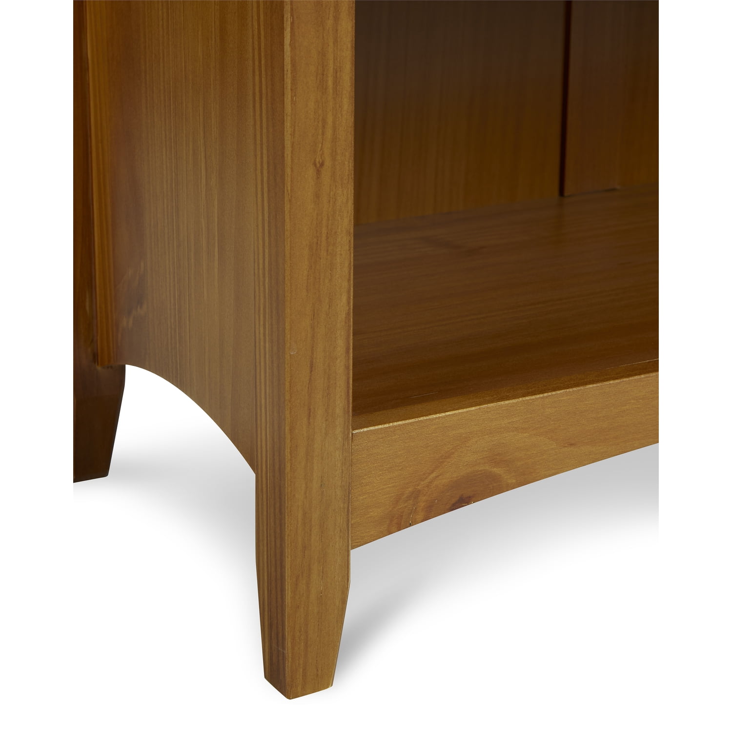 Camaflexi 48” Shaker Style 4-Shelf Wooden Bookcase Closed Back Storage Shelf, Brown