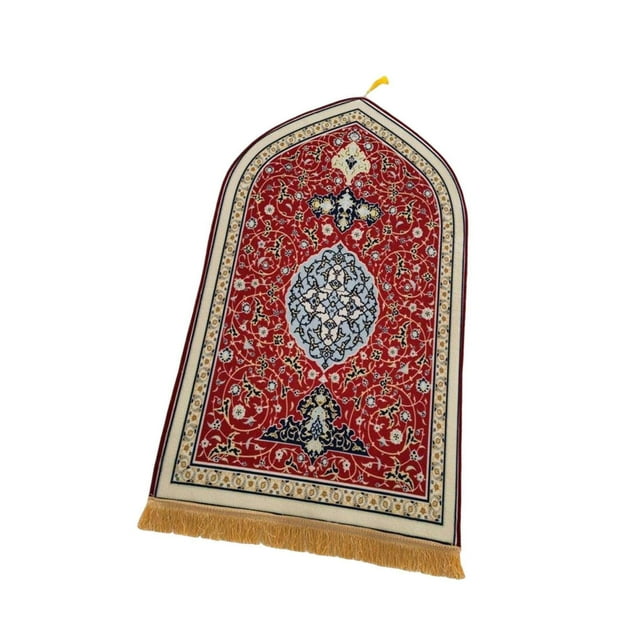 Flannel Prayer Rug Floor Carpet for Living Room Prayer Rug Collectibles Travel for Men and Women