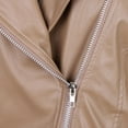 thumbnail image 3 of Chaqueta Del de La Motocicleta de La PU de Las Mujeres Chaqueta de Outcoat Casual S Salvador chaqueta de las mujeres de manga larga, 3 of 10