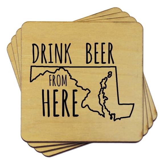 Maryland Drink Beer From Here Coasters
