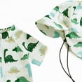 thumbnail image 5 of TOWED22 Infant Baby Boy Girl One Piece Swimsuit Short Sleeve Zipper Bathing Suit Toddler Rash Guard Swimwear Sunsuit Green,3-6 M, 5 of 8