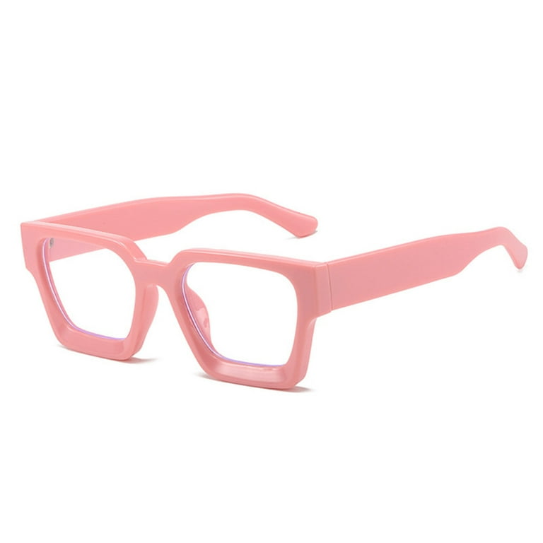Square Thick Frame Fashion Glasses Anti UV Shatterproof High Definition  Vision Glasses for Ladies Trendy Decoration Top Black And Bottom Bean Curd  Frame 