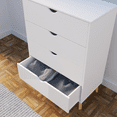 thumbnail image 3 of Falkk Furniture - Modern Tall 4-Drawer Dresser - White, 3 of 8