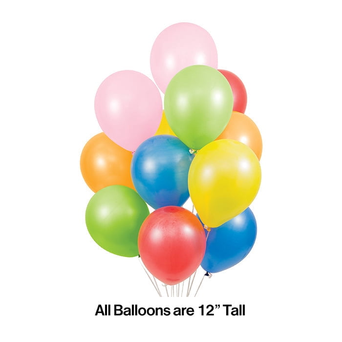180/Case Bulk Assorted Latex Balloons