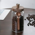 thumbnail image 2 of ZEN 34oz Glass Jar with Wooden Lid & Spoon, Food Storage Containers Coffee Jar Coffee Grounds Container, Food Storage Canister, Kitchen Pantry Storage Container, 2 of 14